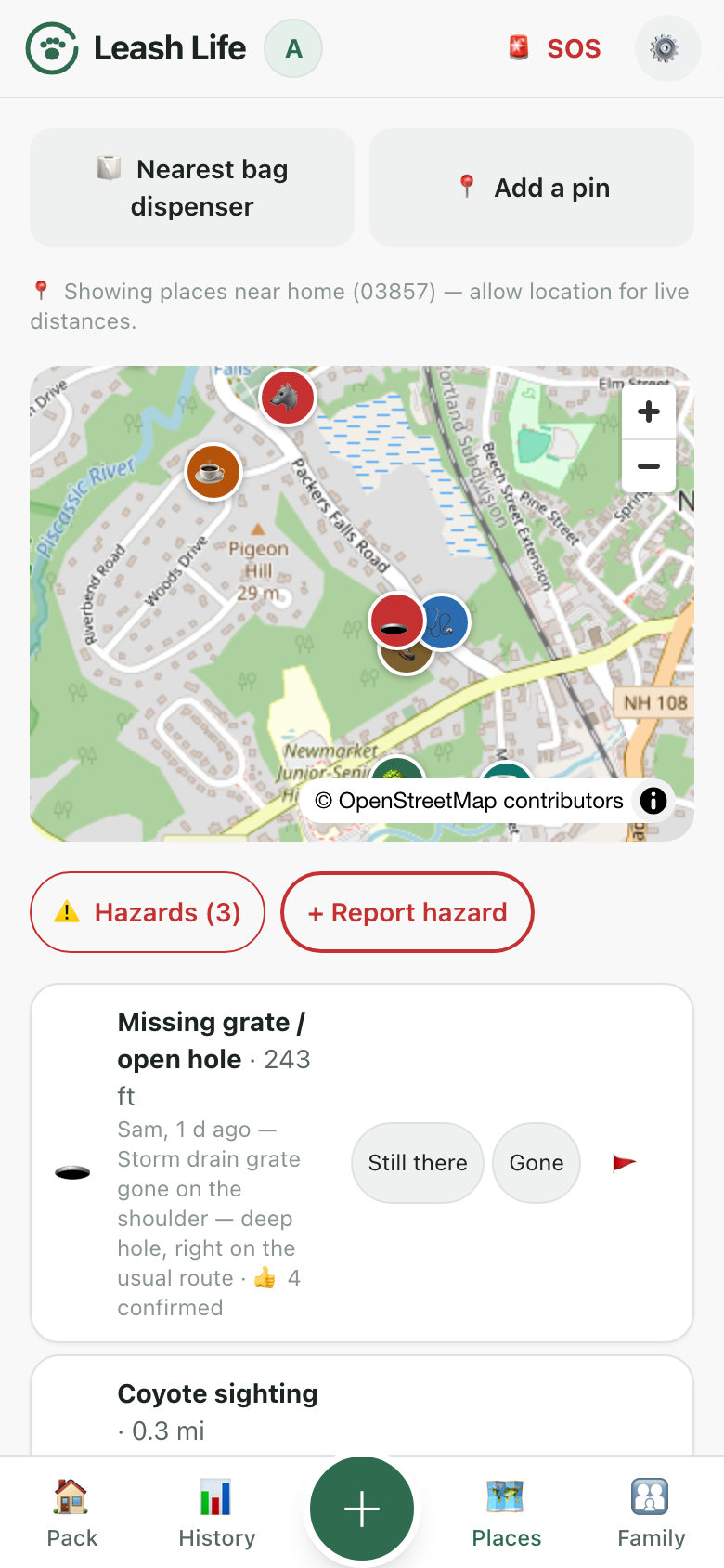 Places, hazards & vets