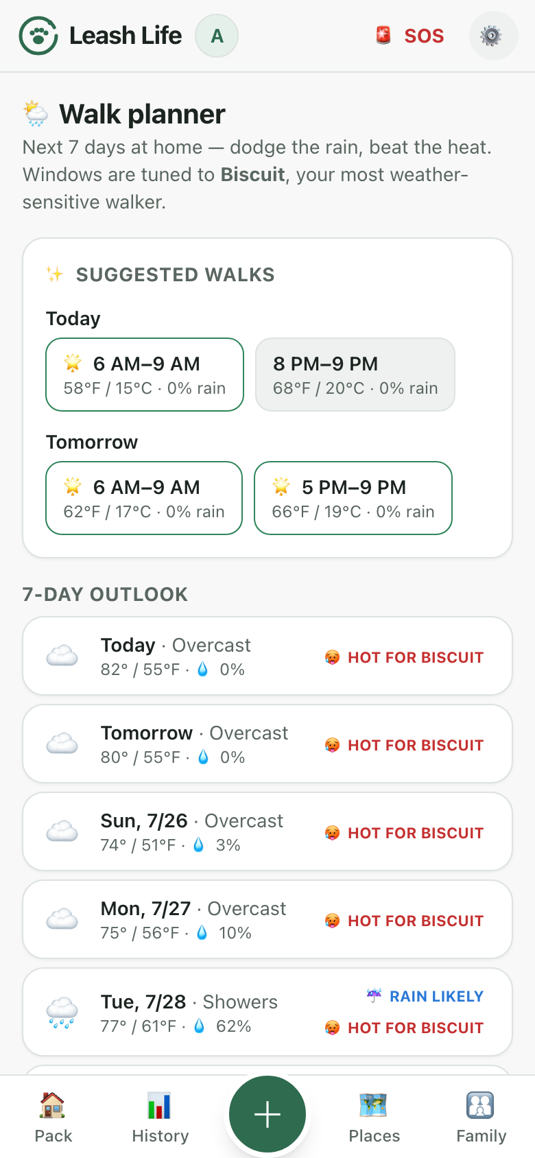 Breed-aware walk planner