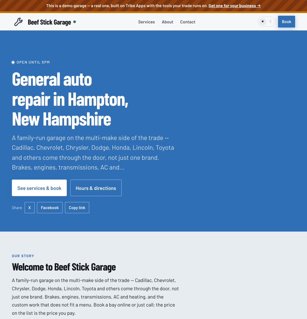 A auto repair on Shop OS