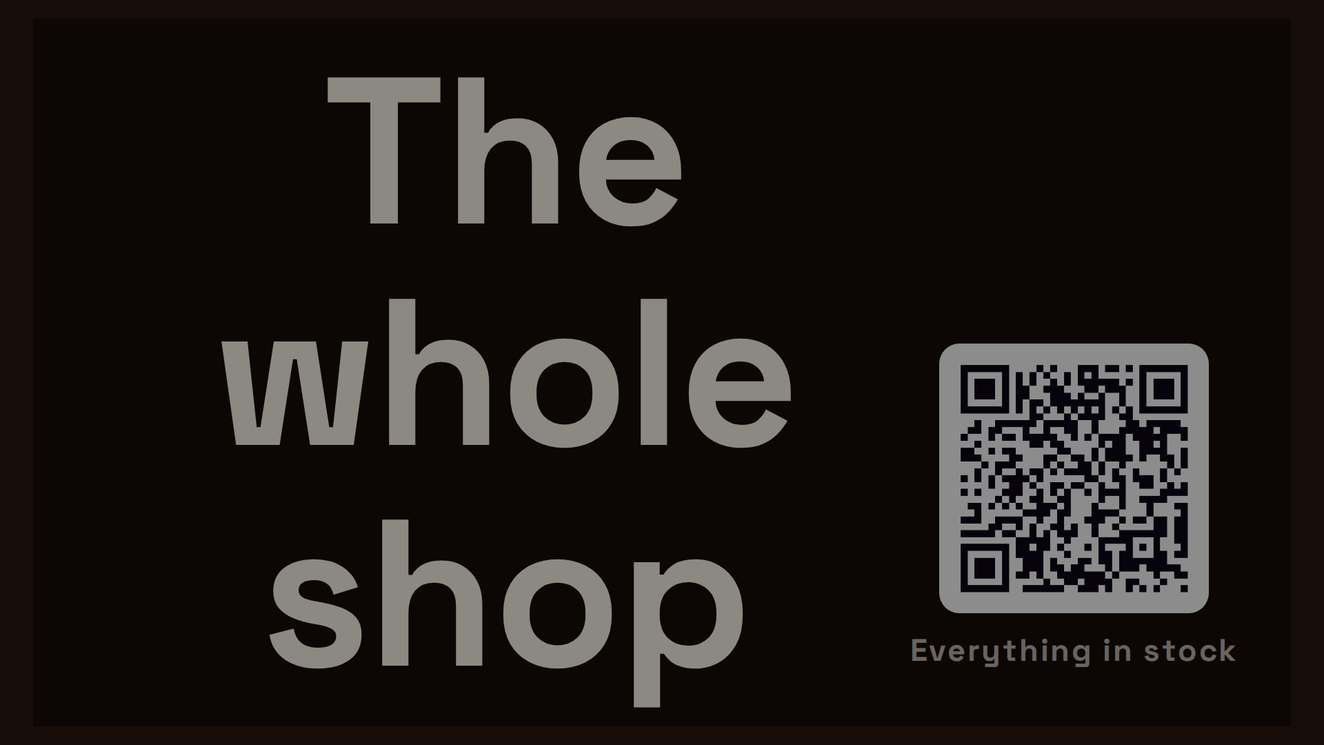 Screens — an after-hours board with a scan code